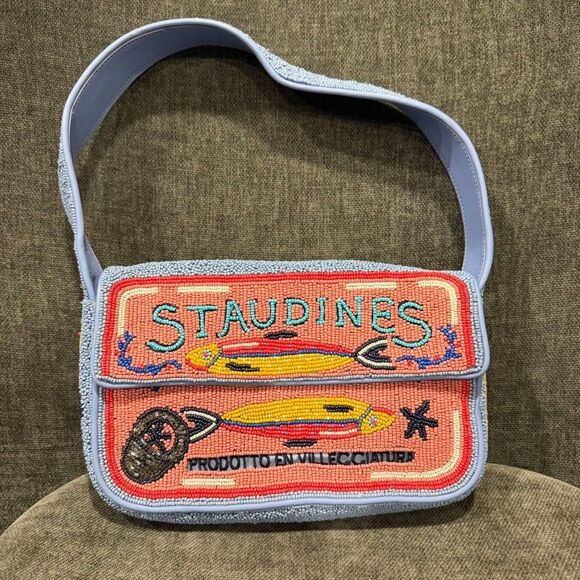 STAUD Handbags - Staud Tommy Beaded Bag Staudines Pink NEW